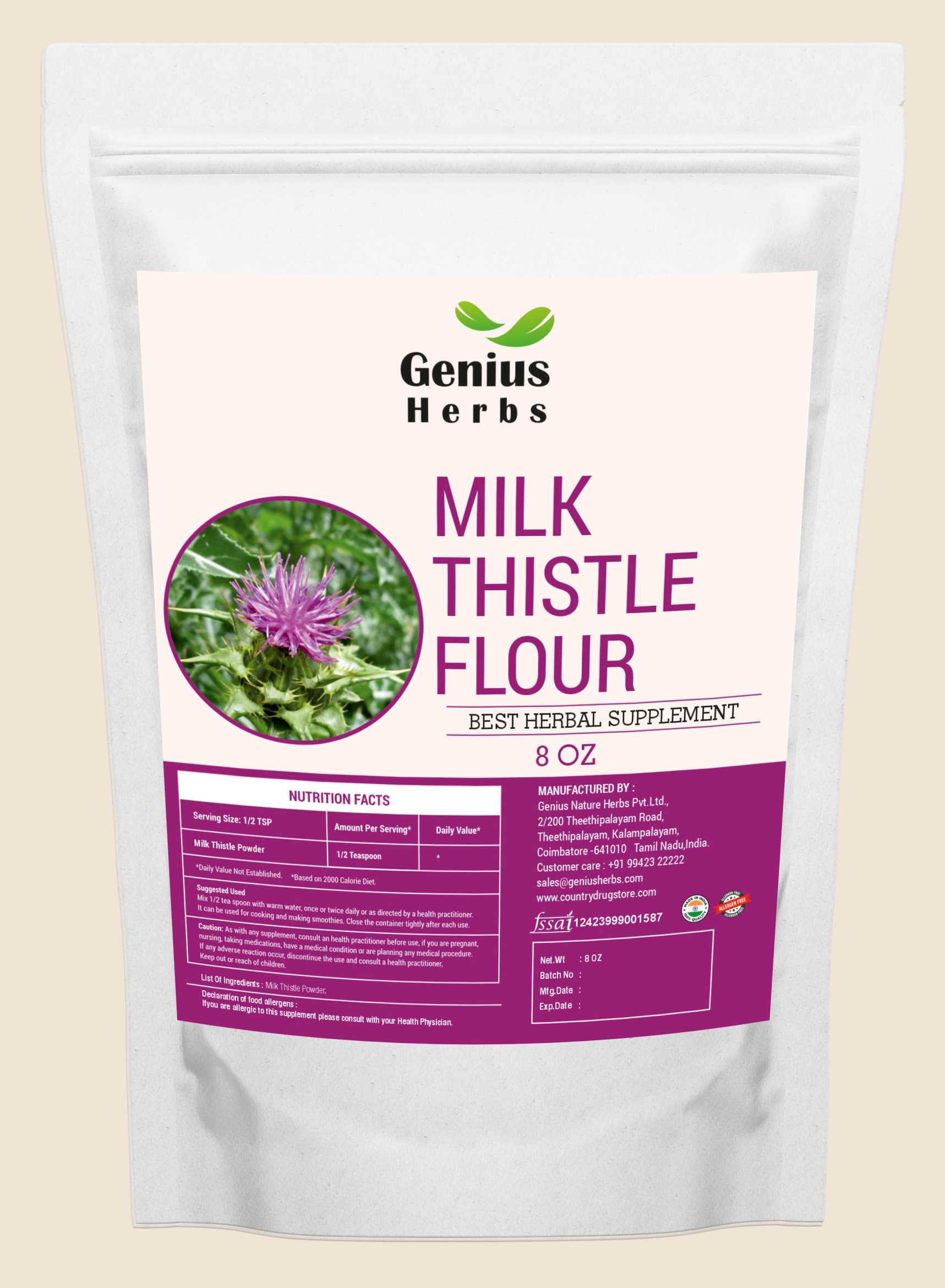 Milk Thistle Powder Wholesale Manufacturer & Supplier in India